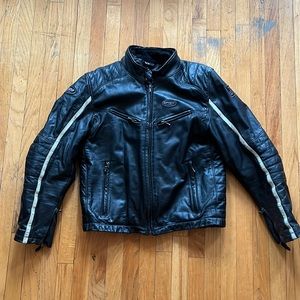 Spidi vintage black leather motorcycle jacket size XXL with armor